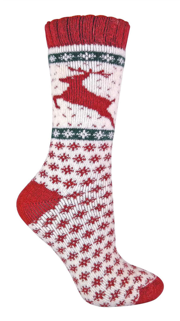 Ladies Wool Xmas Socks - anydaydirect