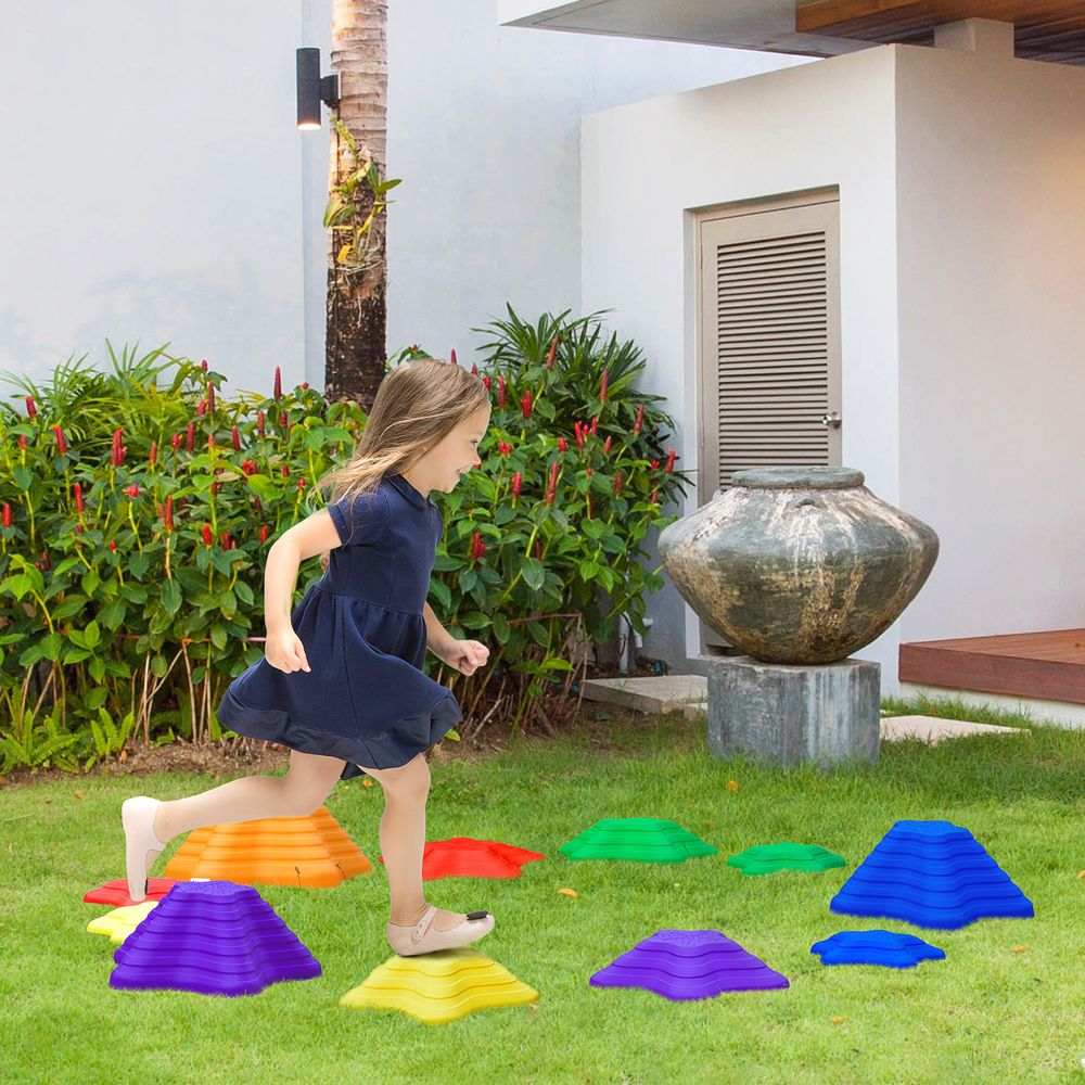 11-Piece Balance Stepping Stones Non-Slip Obstacle Course for Kids - anydaydirect