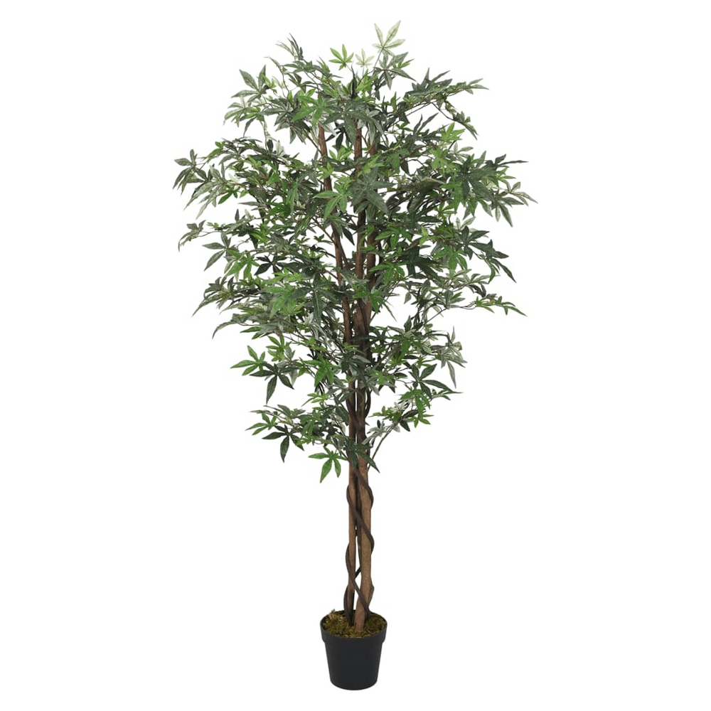 vidaXL Artificial Maple Tree 672 Leaves 180 cm Green - anydaydirect