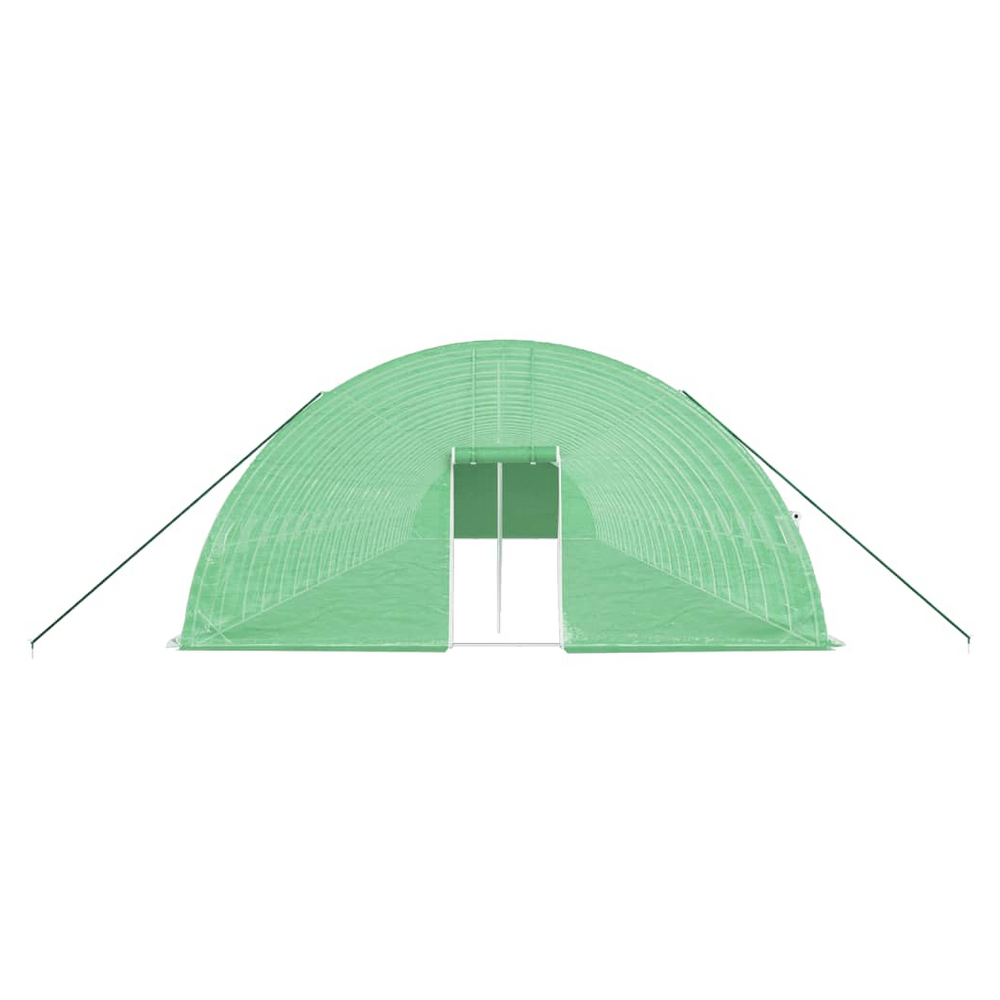 vidaXL Greenhouse with Steel Frame Green 144 m² 24x6x2.85 m - anydaydirect