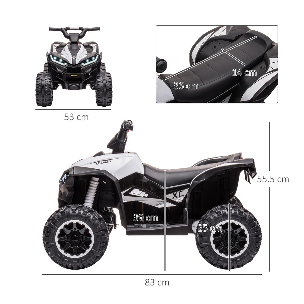 HOMCOM 12V Electric Quad Bikes for Kids Ride On Car ATV Toy for 3-5 Years - anydaydirect