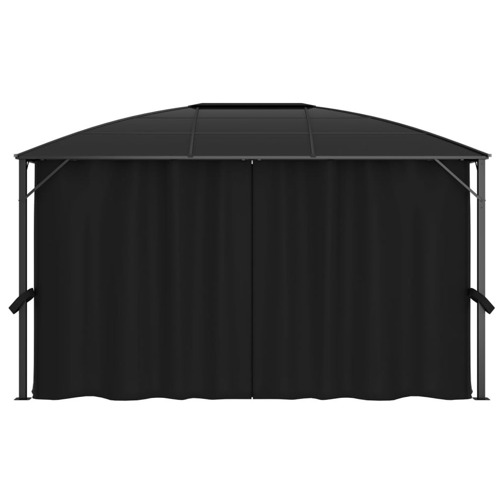 Gazebo with Curtains 400x300x265 cm Anthracite - anydaydirect