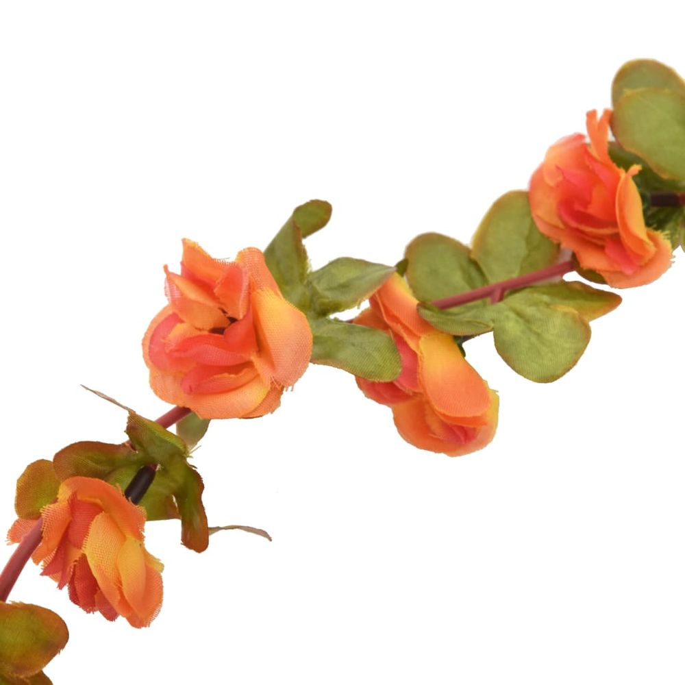 vidaXL Artificial Flower Garlands 6 pcs Orange 250 cm - anydaydirect