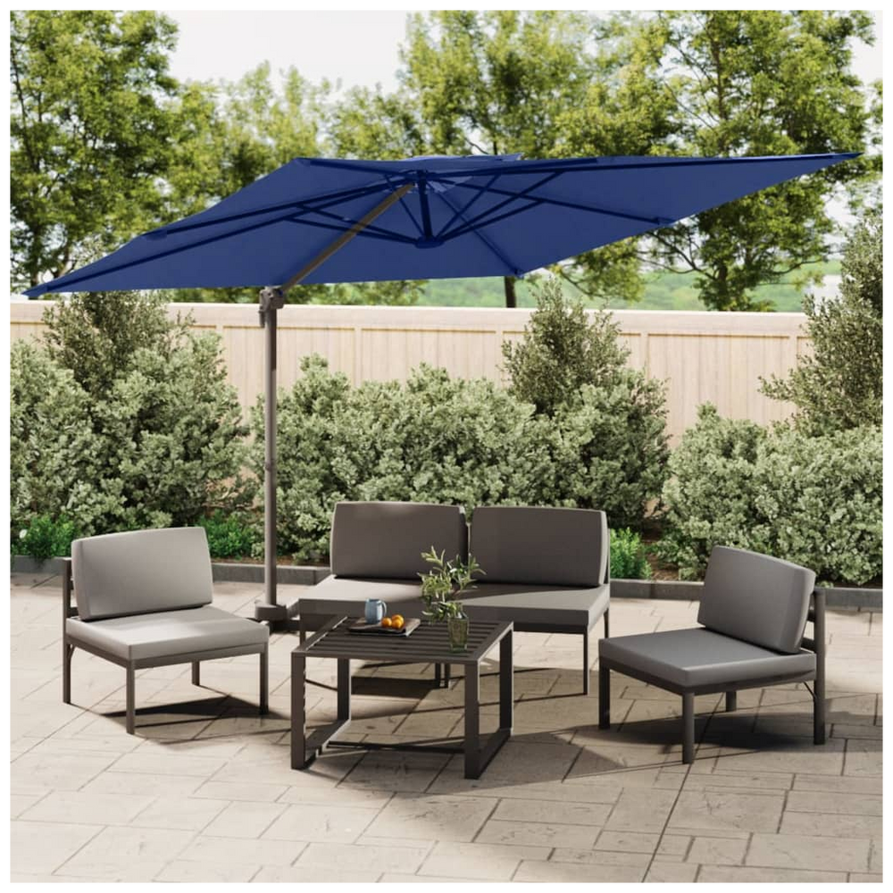 Double Top Cantilever Umbrella Azure Blue 400x300 cm - anydaydirect