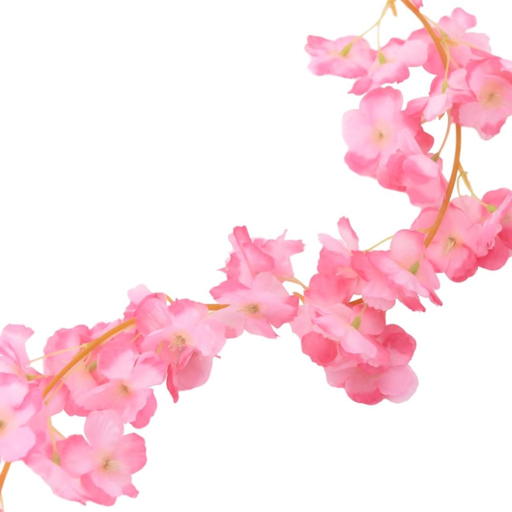 vidaXL Artificial Flower Garlands 6 pcs Dark Pink 180 cm - anydaydirect