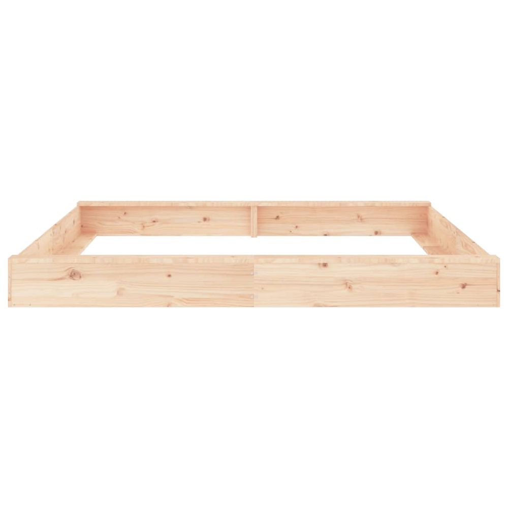 vidaXL Sandbox with Seats Square Solid Wood Pine - anydaydirect