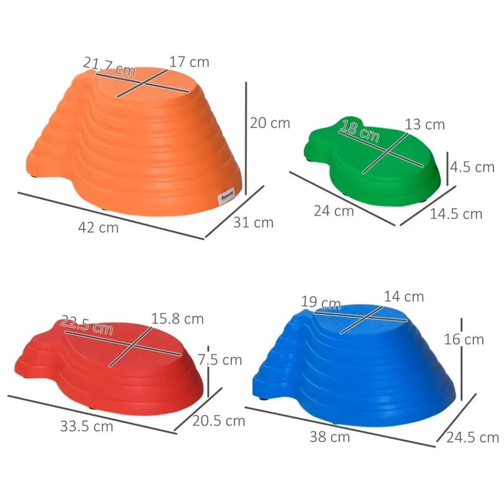 11-Piece Fish Shaped Balance Stepping Stones for Kids - Multicoloured - anydaydirect