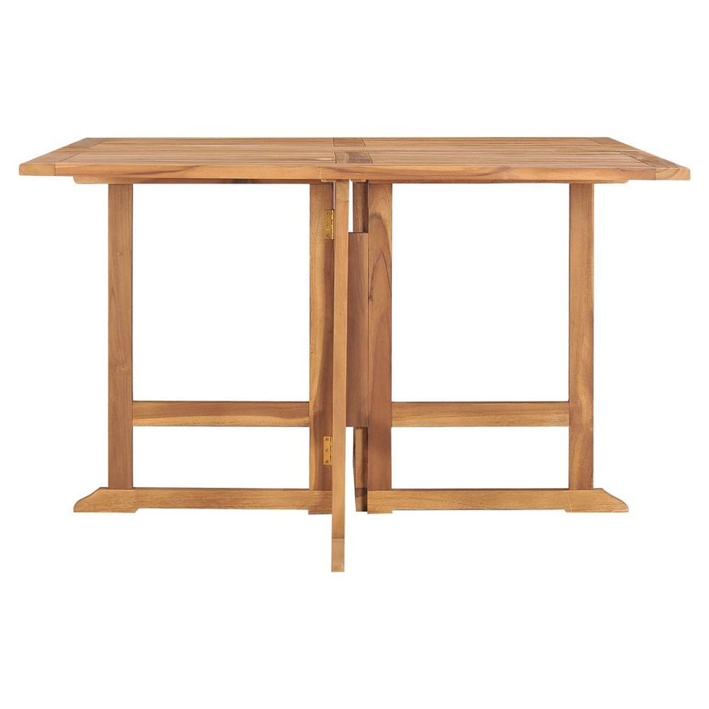 Folding Garden Dining Table 110x110x75 cm Solid Wood Teak - anydaydirect