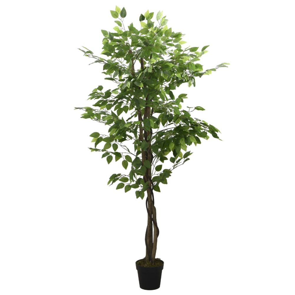 vidaXL Artificial Ficus Tree 630 Leaves 120 cm Green - anydaydirect