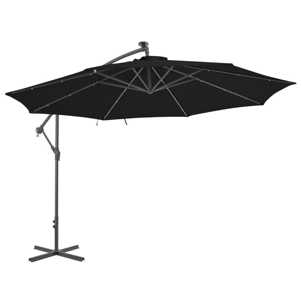 Cantilever Umbrella with Aluminium Pole 350 cm Black - anydaydirect