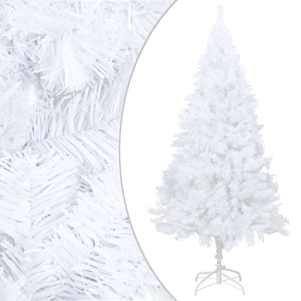 Artificial Christmas Tree with Thick Branches Green & White 150 cm to 240 - anydaydirect