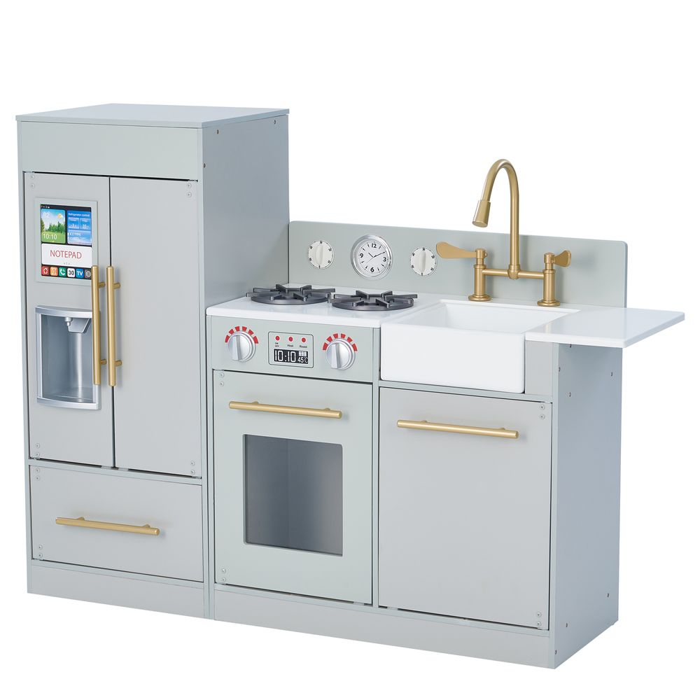 Large Wooden Kitchen Toy Play Kitchen With Ice Maker TD-12302A - anydaydirect