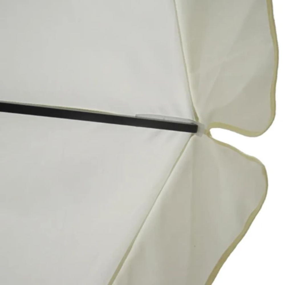 Aluminium Umbrella with Portable Base White - anydaydirect