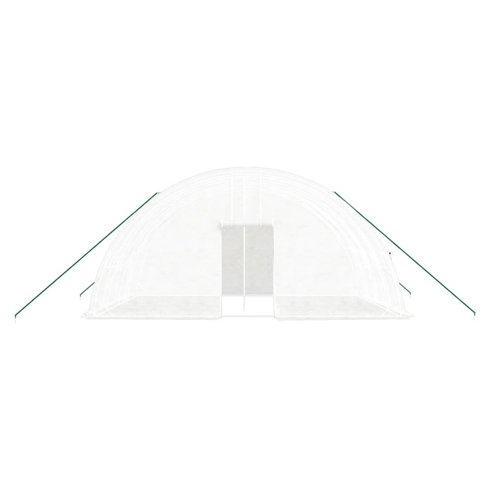 vidaXL Greenhouse with Steel Frame White 24 m² 6x4x2.85 m - anydaydirect