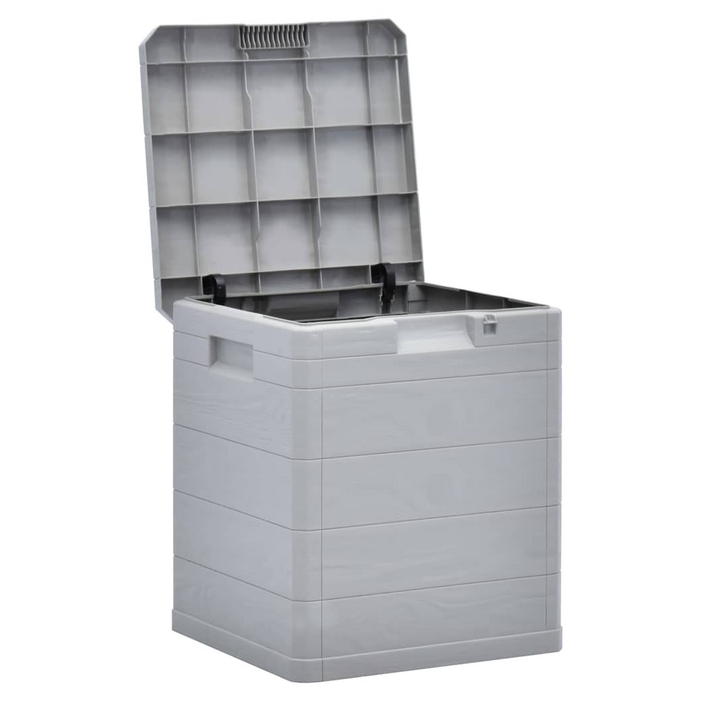 Garden Storage Box 90 L Light Grey - anydaydirect