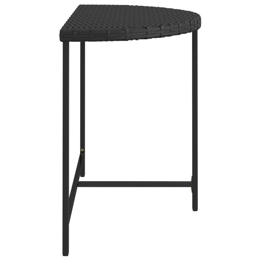 Garden Table Black 100x50x75 cm Poly Rattan - anydaydirect