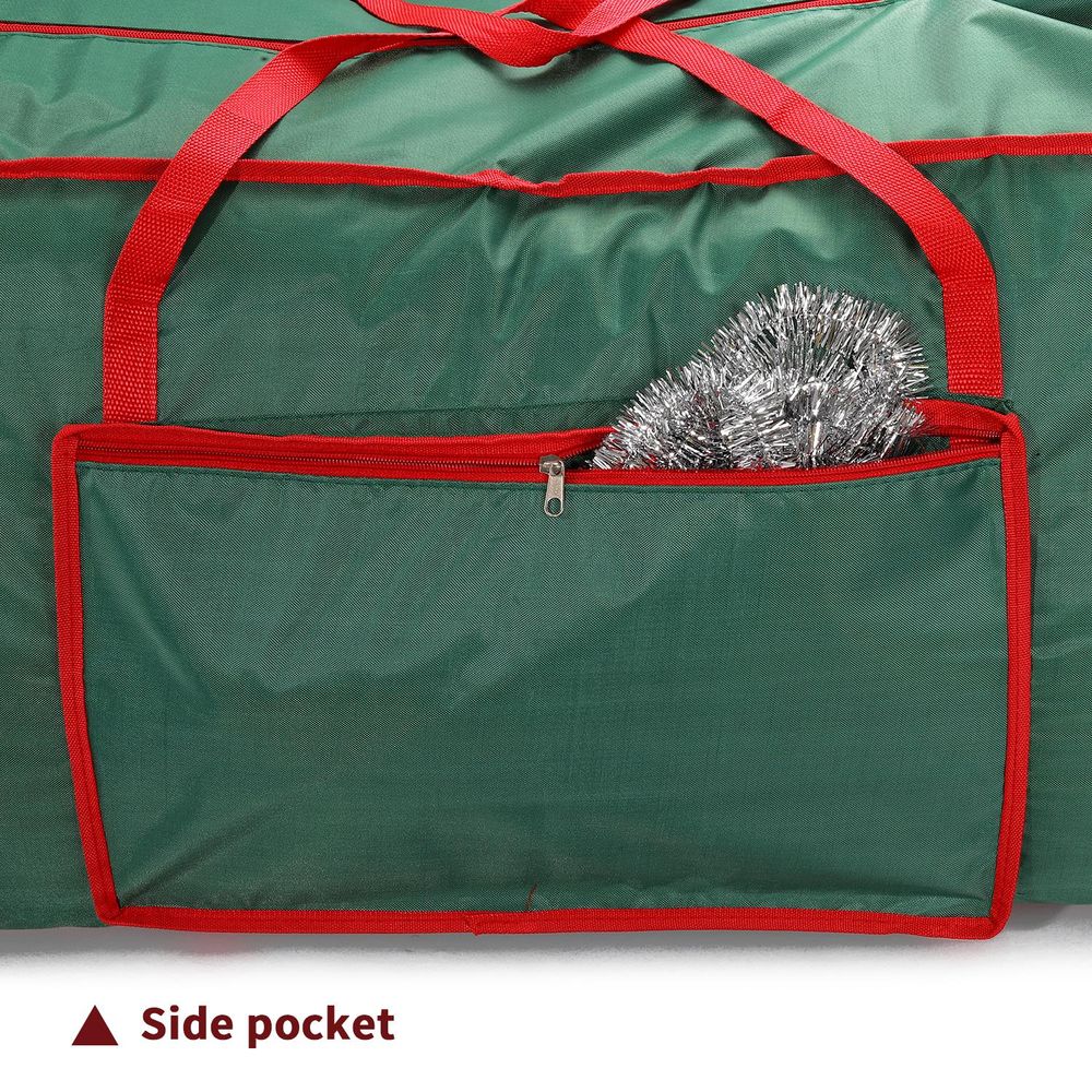 Christmas Xmas Tree Decoration Lights Zip Up Sack Fabric Storage Bag Green 125 x 30 x 50 cm - anydaydirect