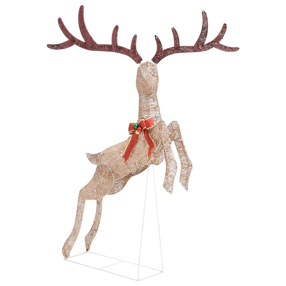 Flying Reindeer Christmas Decoration 120 LEDs Gold Warm White - anydaydirect