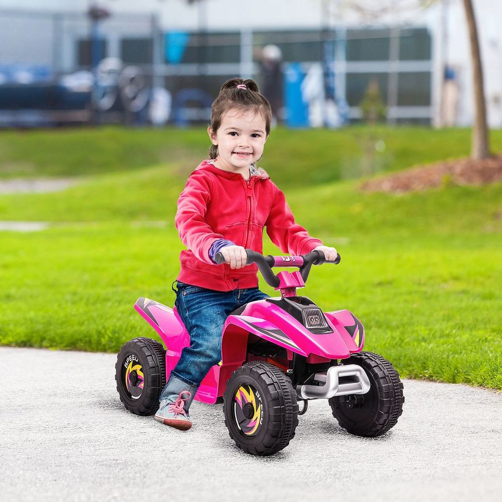 6V Kids Electric Ride on Car with Big Wheels 18-36 Months Toddlers Pink - anydaydirect