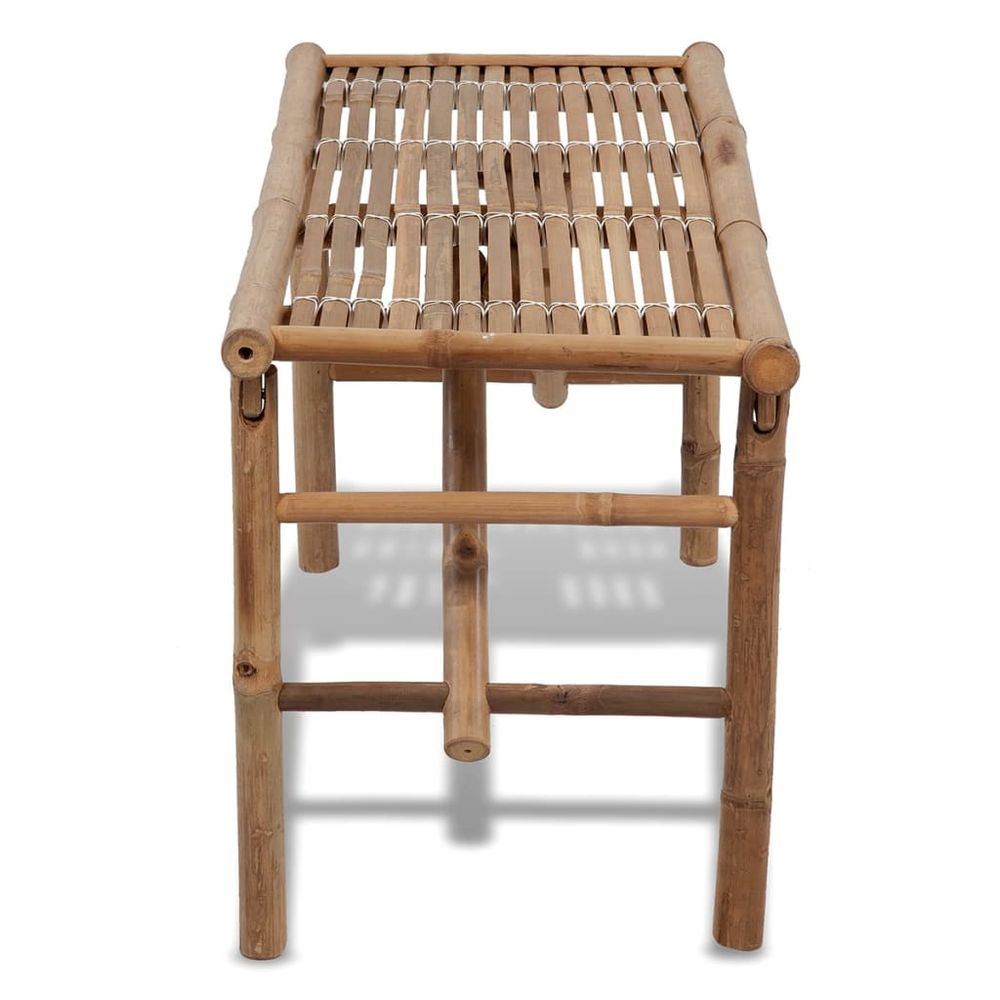 Folding Garden Bench 118 cm Bamboo - anydaydirect