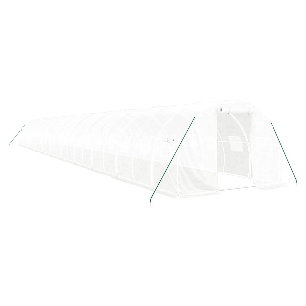 vidaXL Greenhouse with Steel Frame White 66 m² 22x3x2 m - anydaydirect