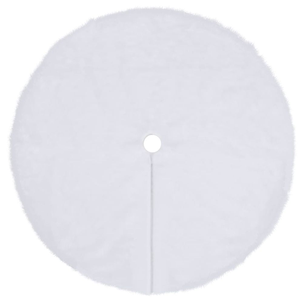 Christmas Tree Skirt White 90 cm Faux - anydaydirect