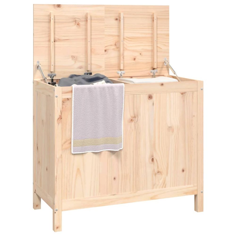 Laundry Box 88.5x44x76 cm Solid Wood Pine - anydaydirect