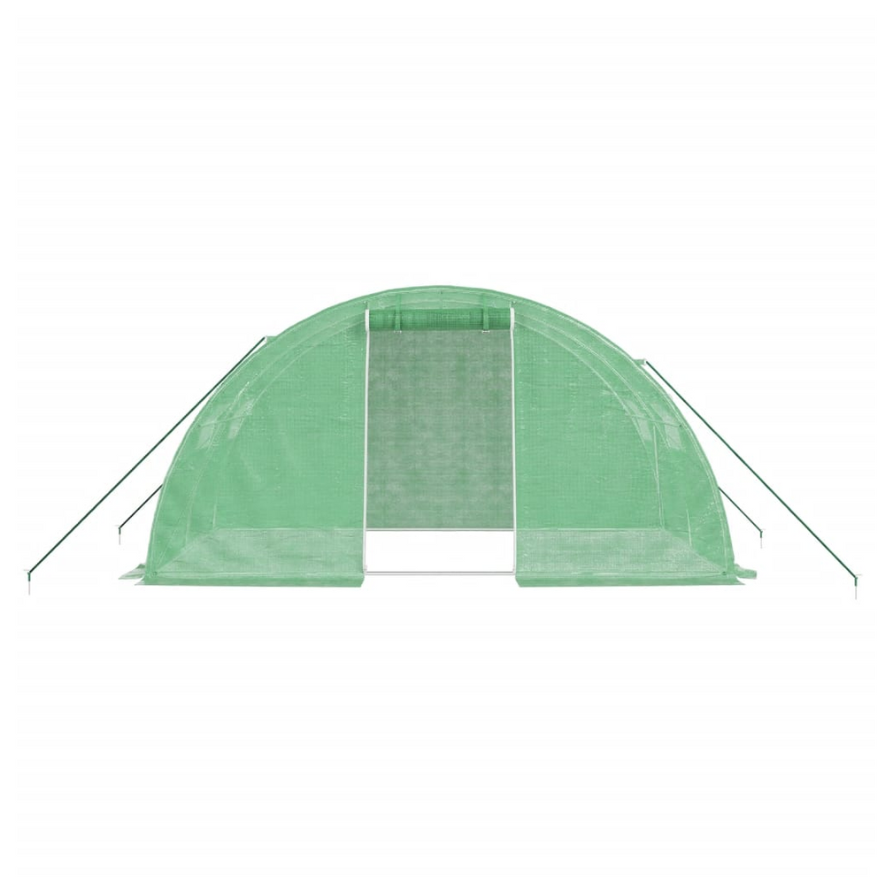 vidaXL Greenhouse with Steel Frame Green 8 m² 4x2x2 m - anydaydirect