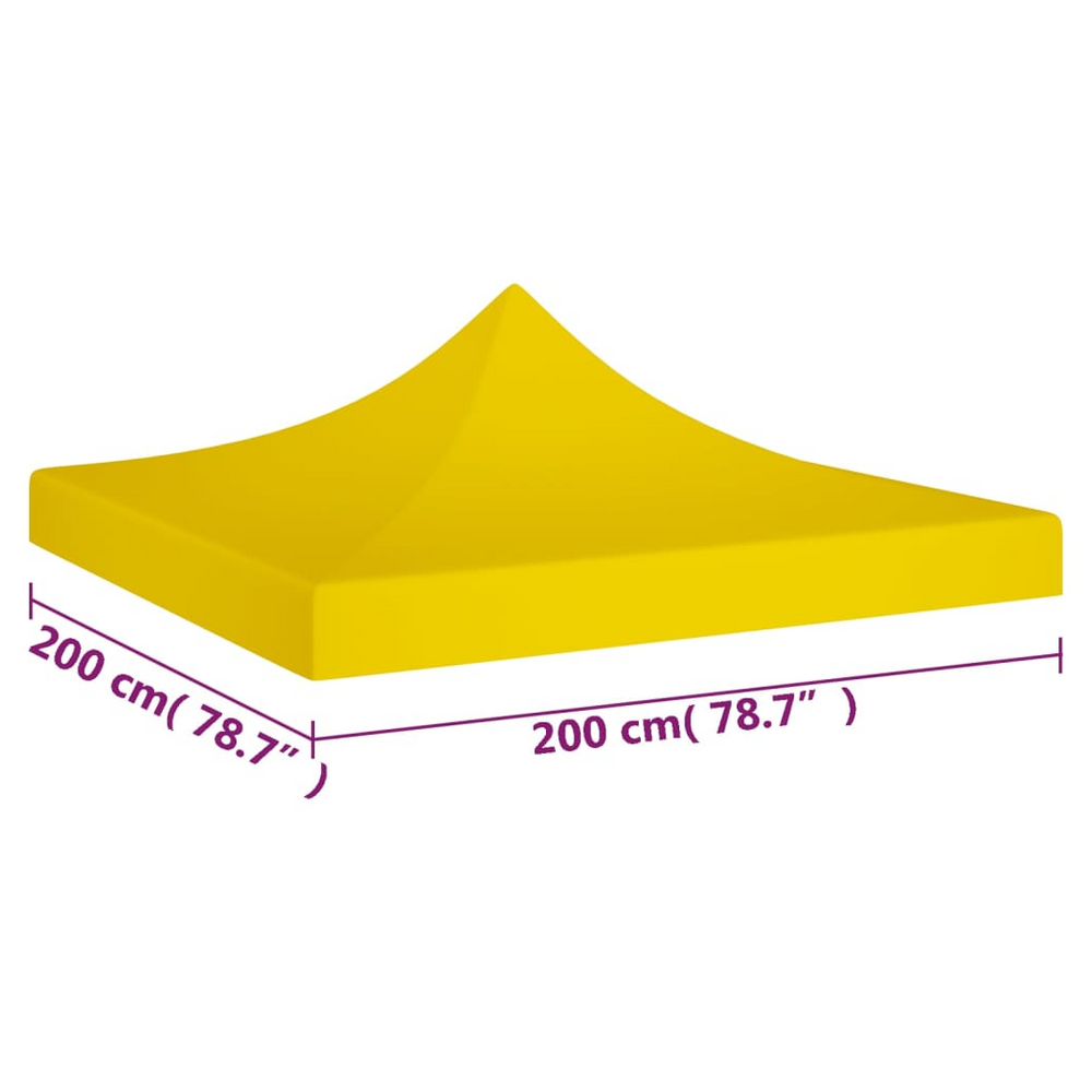 vidaXL Party Tent Roof 2x2 m Yellow 270 g/m² - anydaydirect