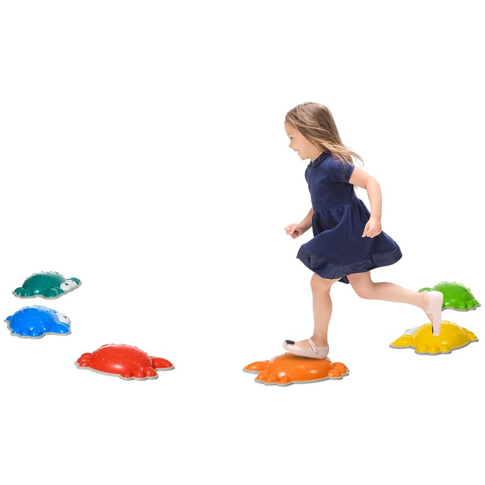 ZONEKIZ Kids Stepping Stones, 6PCs River Stones for Indoors, Outdoors - anydaydirect