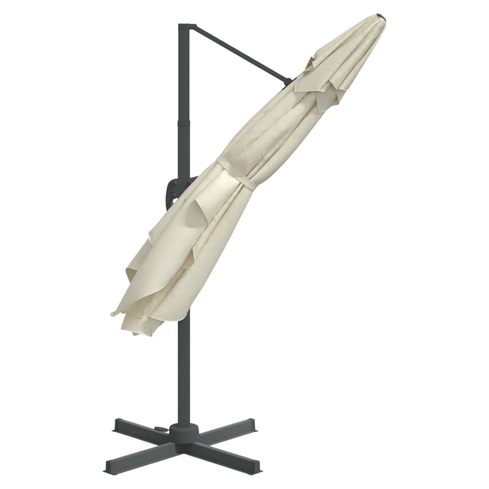 Cantilever Umbrella with Aluminium Pole Sand White 300x300 cm - anydaydirect