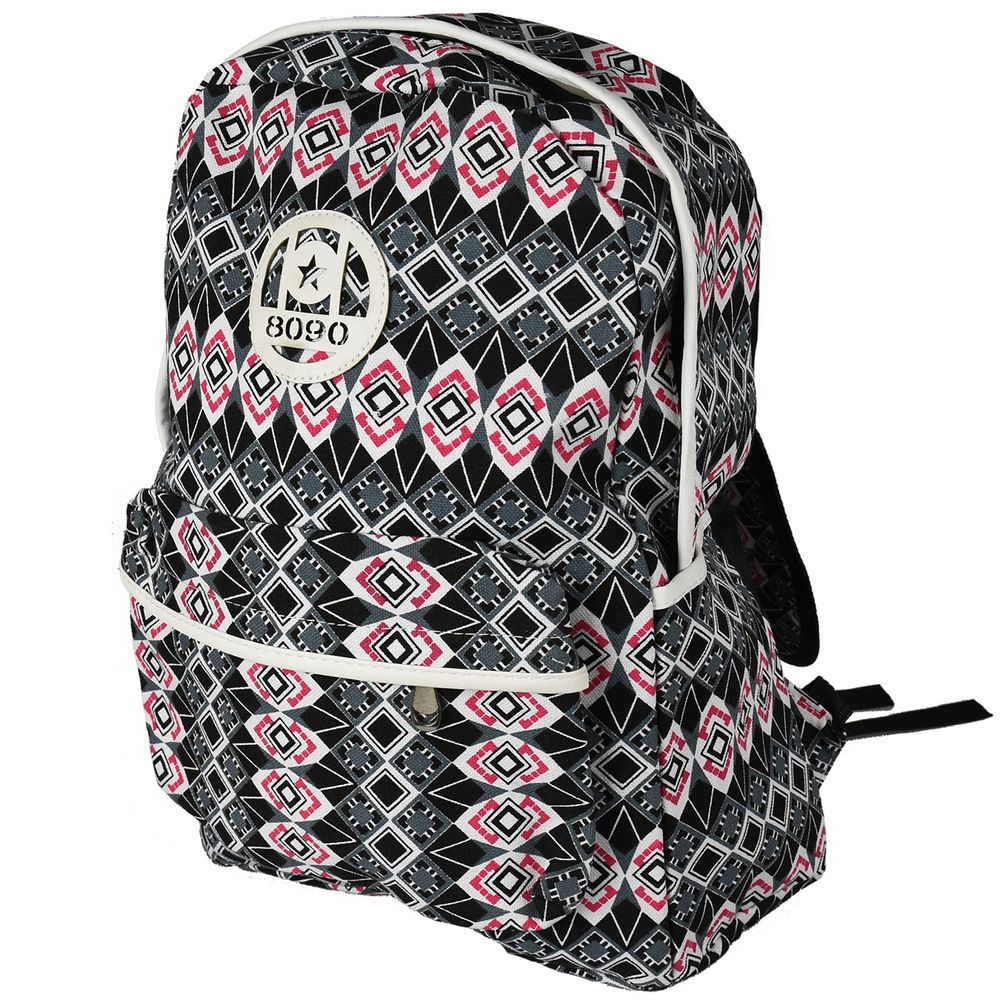 Backpack Bag  Design Squares Diamond Rhomb GREY - anydaydirect