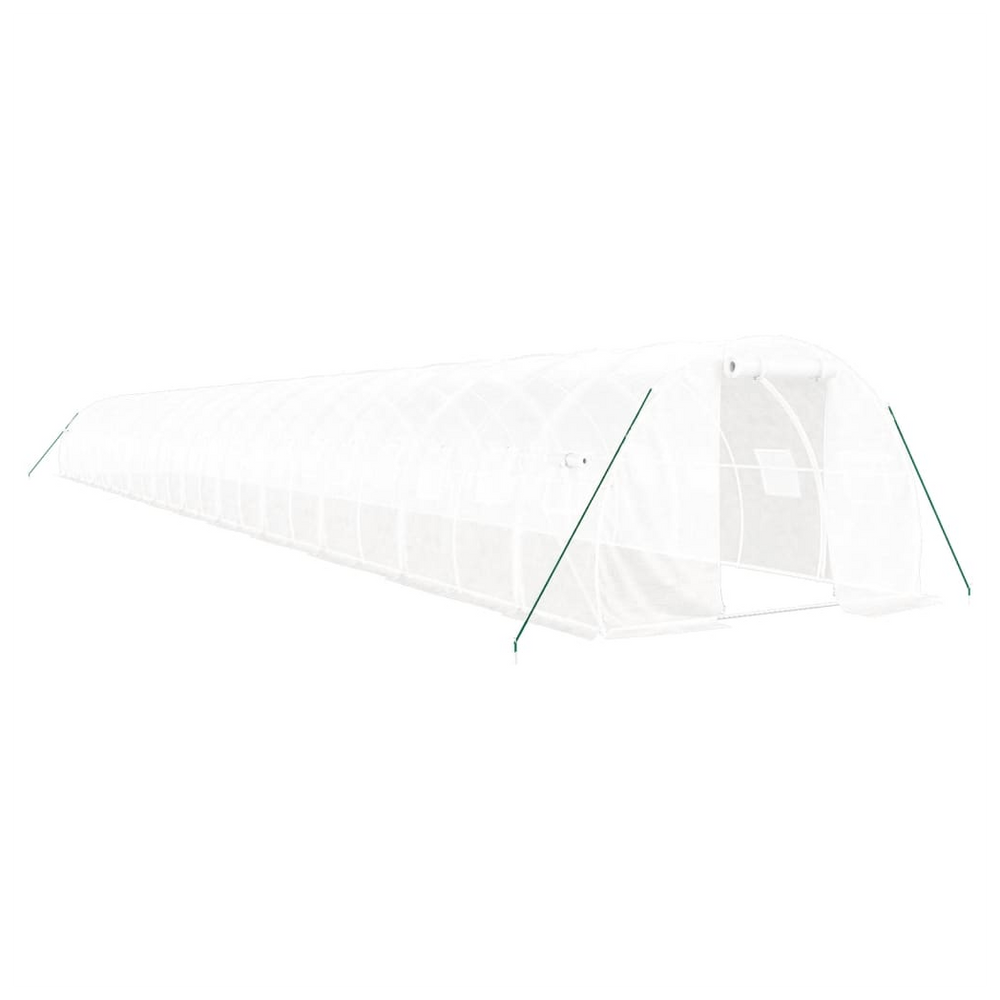 vidaXL Greenhouse with Steel Frame White 72 m² 24x3x2 m - anydaydirect