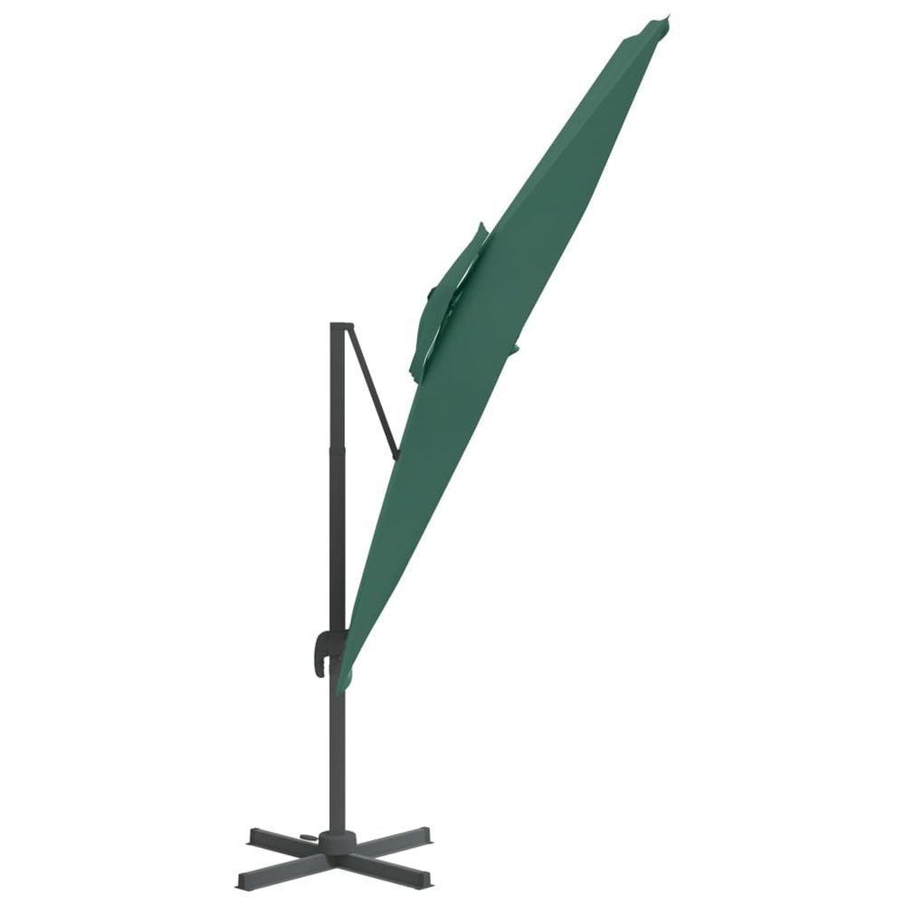 Double Top Cantilever Umbrella Green 400x300 cm - anydaydirect