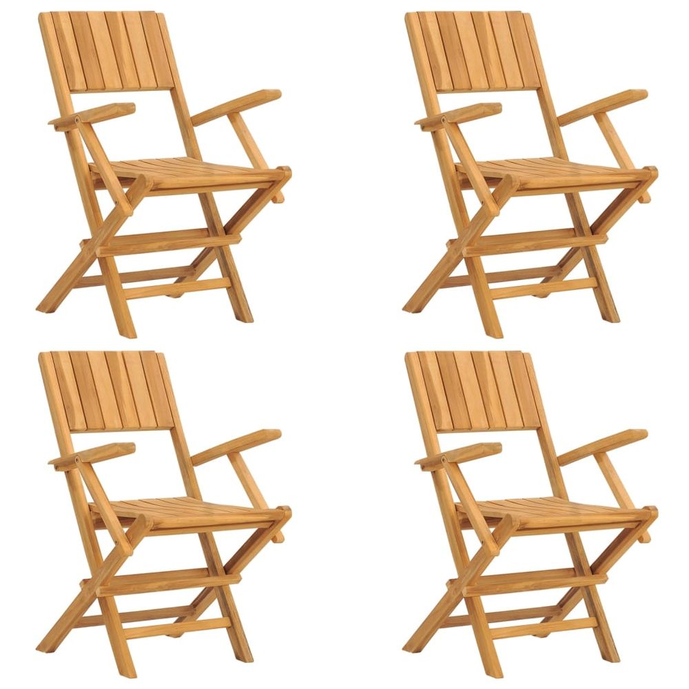 5 Piece Garden Dining Set Solid Wood Teak - anydaydirect