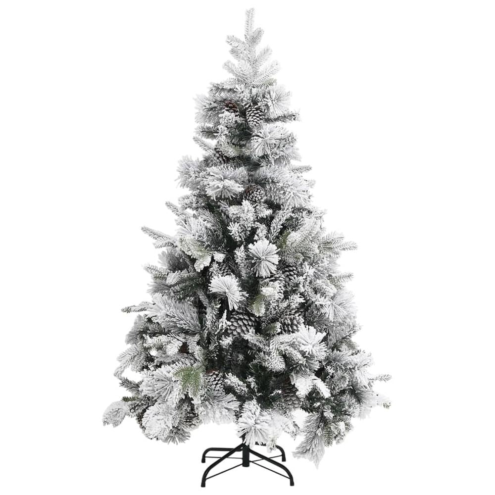 Christmas Tree with Flocked Snow&Cones 120 cm to 225cm PVC&PE - anydaydirect