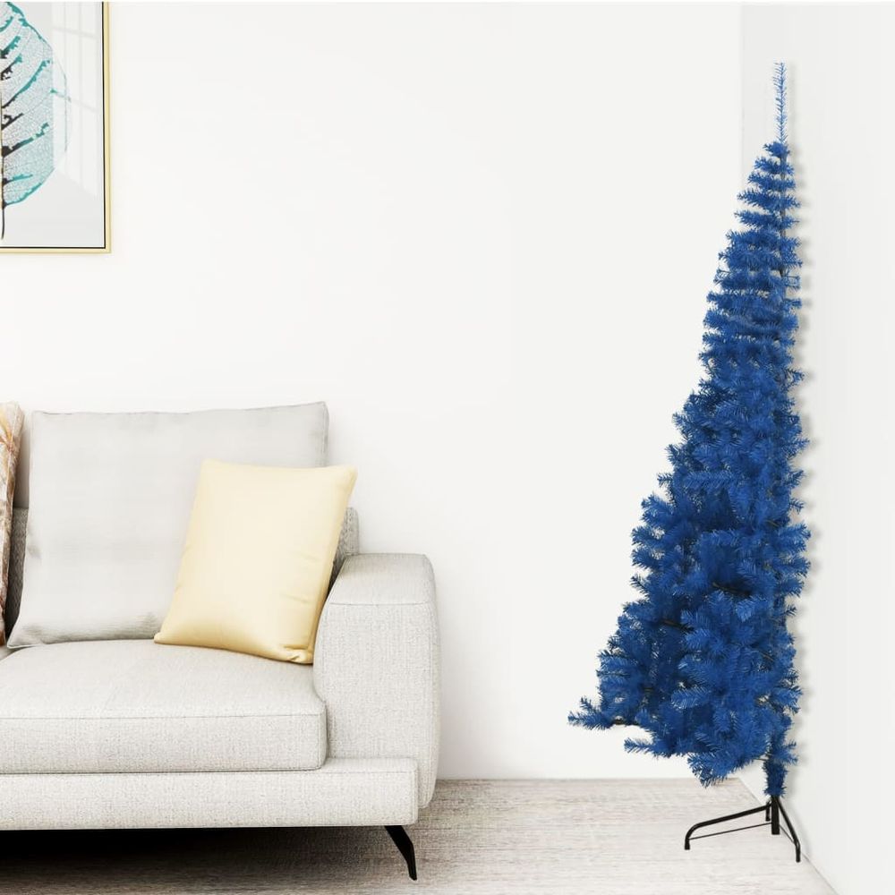 Artificial Half Christmas Tree with Stand Green 150 cm to 240 cm PVC - anydaydirect