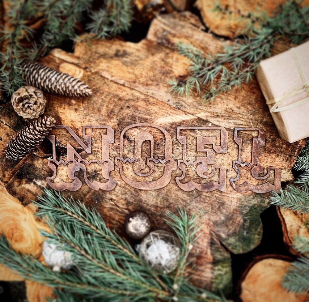Rustic Rusty Carnival NOEL CHRISTMAS Lettering Metal decoration - anydaydirect