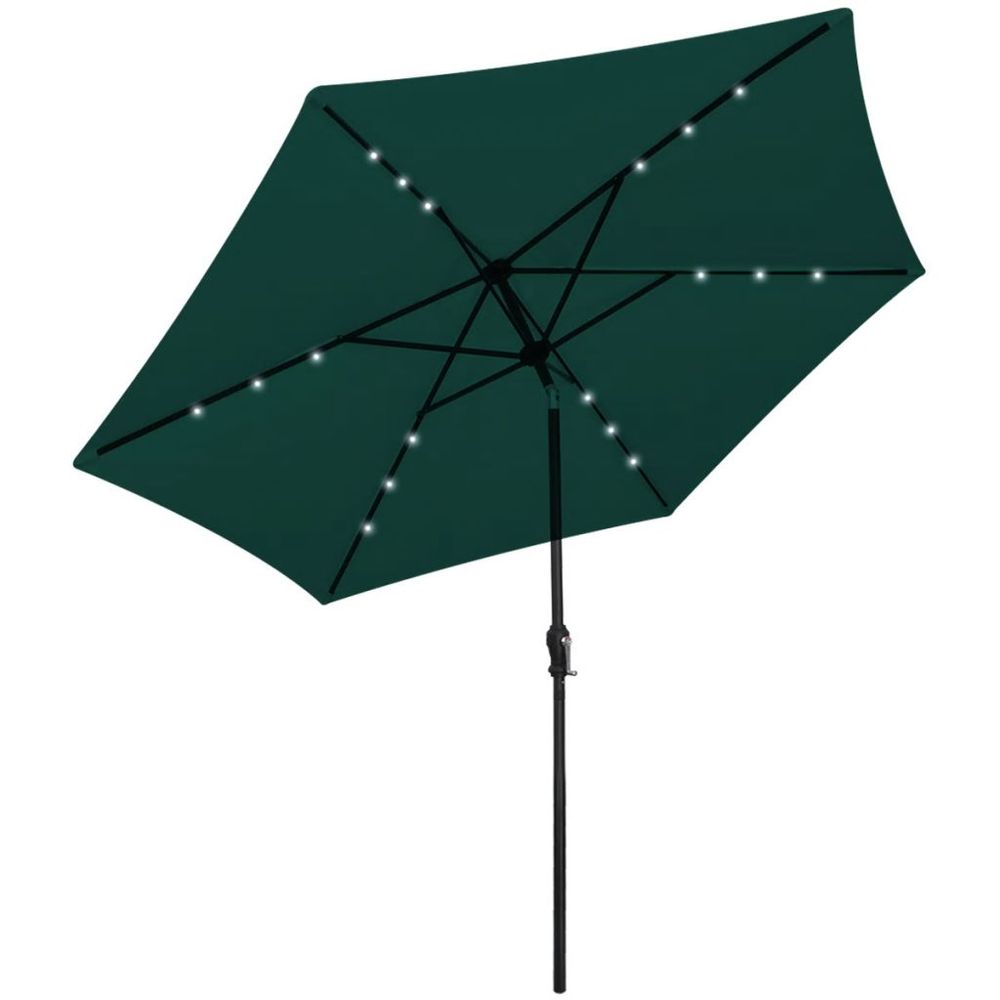 Outdoor Parasol with LED Lights and Steel Pole 300 cm - anydaydirect