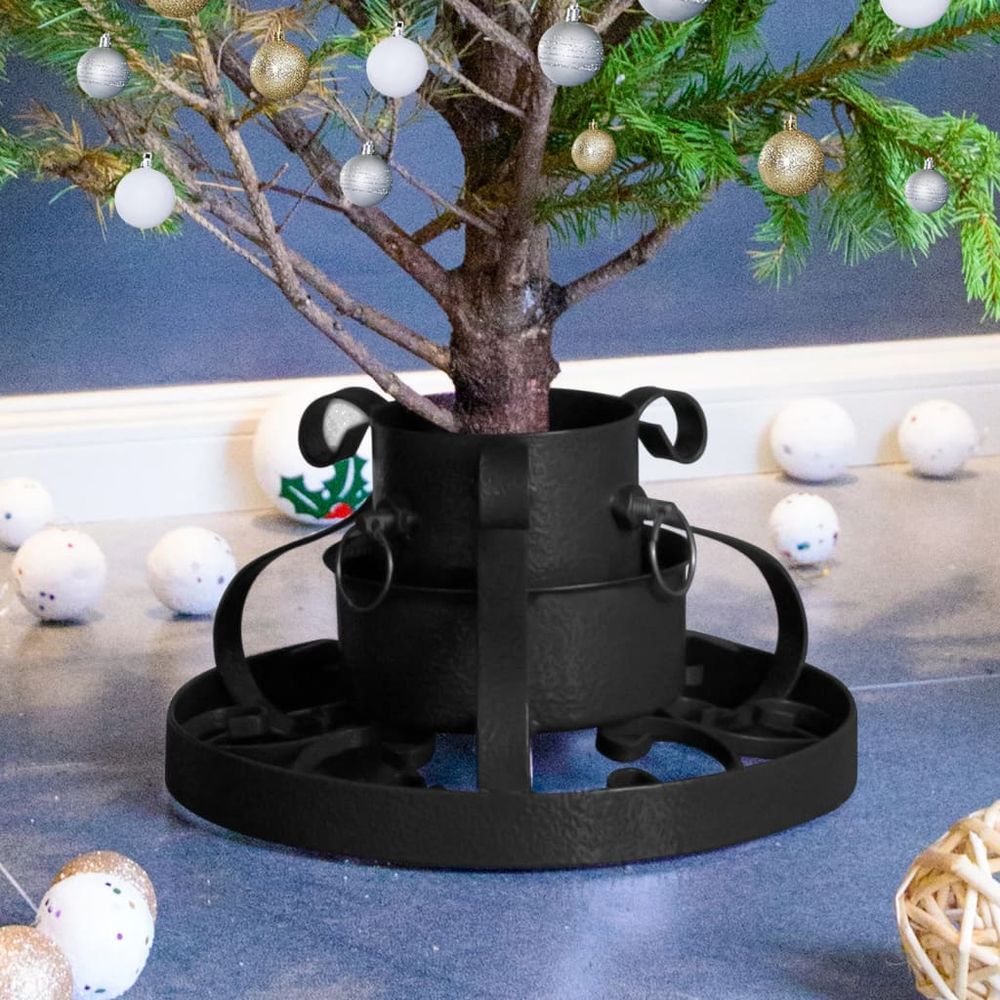 Christmas Tree Stand Black 29x29x15.5 cm - anydaydirect