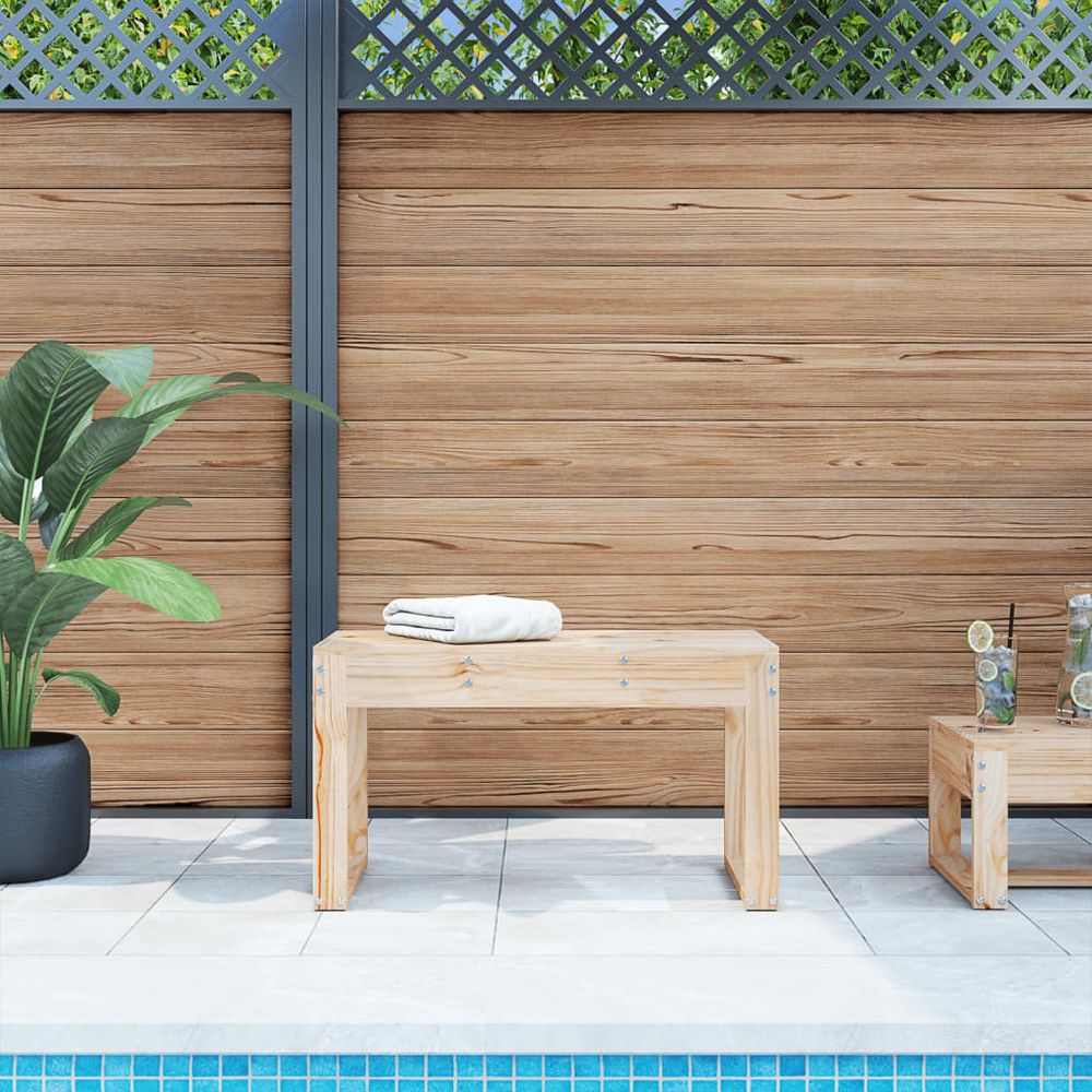 vidaXL Garden Table 80x38x45 cm Solid Wood Pine - anydaydirect
