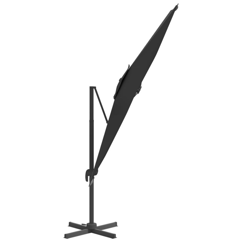 Cantilever Umbrella with Aluminium Pole Black 400x300 cm - anydaydirect