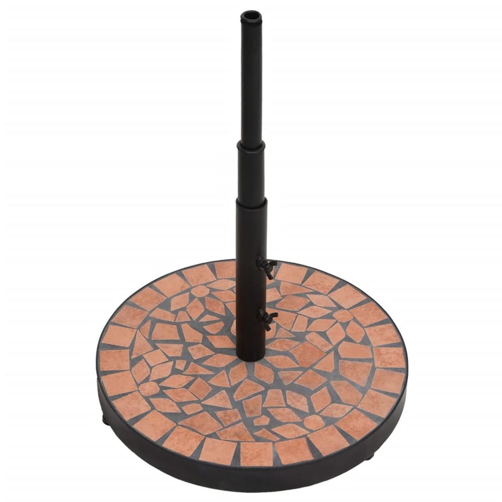 Parasol Base Terracotta Round 12 kg - anydaydirect