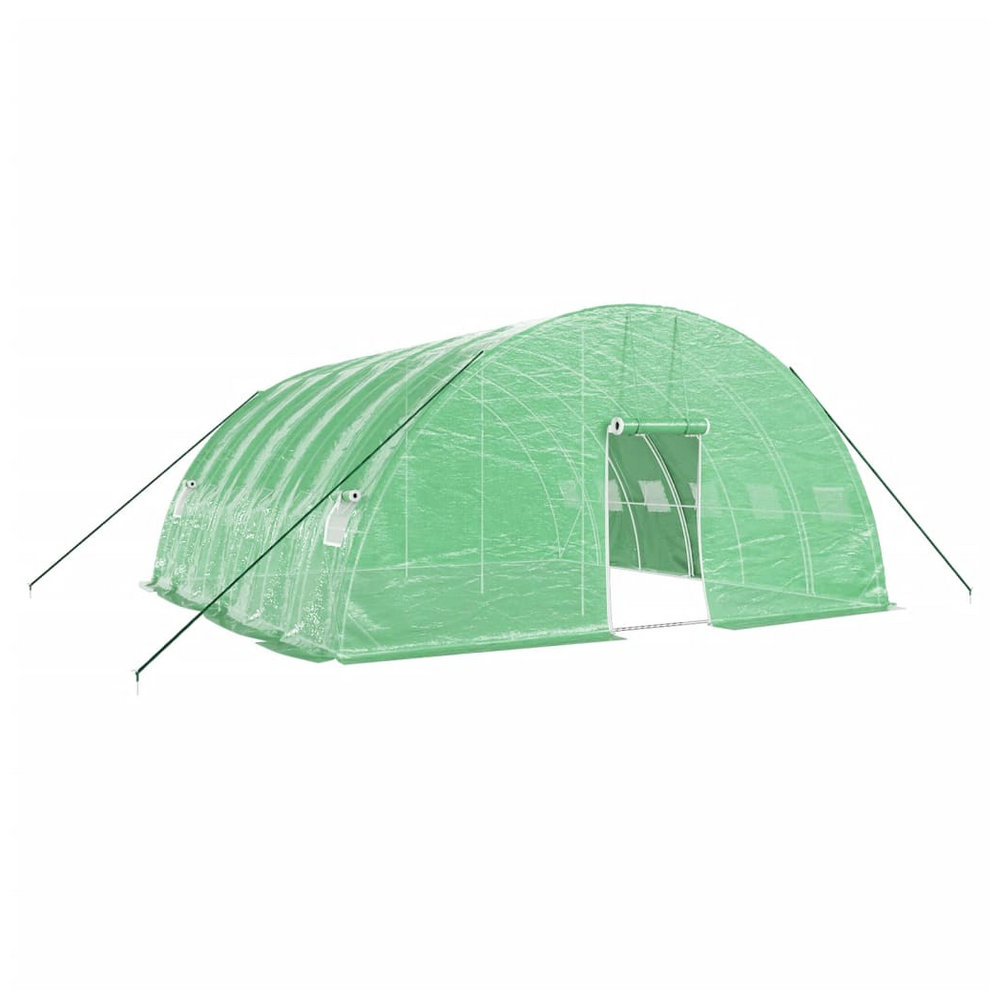 vidaXL Greenhouse with Steel Frame Green 36 m² 6x6x2.85 m - anydaydirect