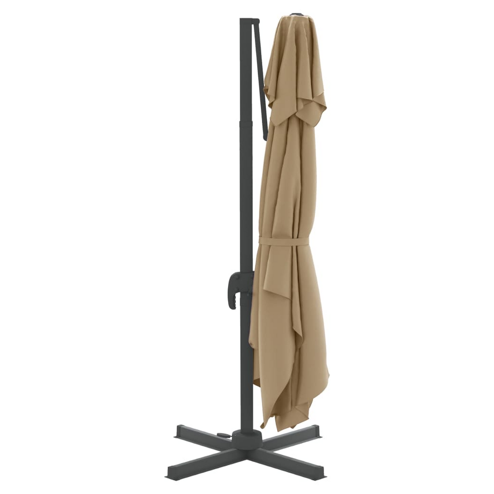 Double Top Cantilever Umbrella Taupe 400x300 cm - anydaydirect