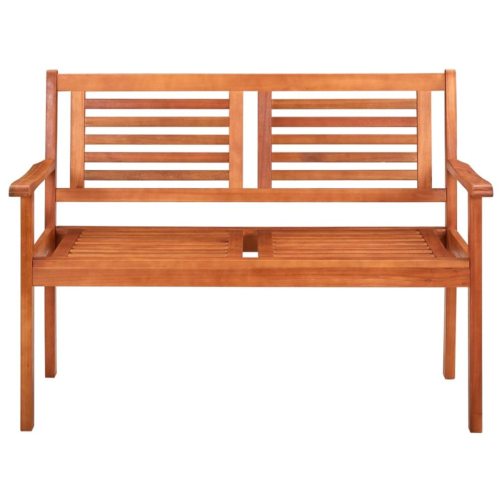 2-Seater Garden Bench 120 cm Solid Eucalyptus Wood - anydaydirect