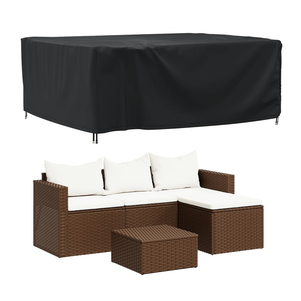 vidaXL Garden Furniture Cover Black 200x160x70 cm Waterproof 420D - anydaydirect