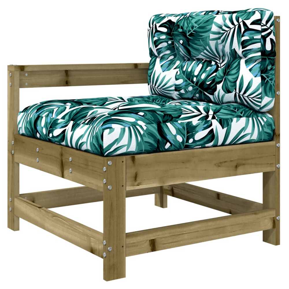 vidaXL Garden Chair with Cushions Impregnated Wood Pine - anydaydirect