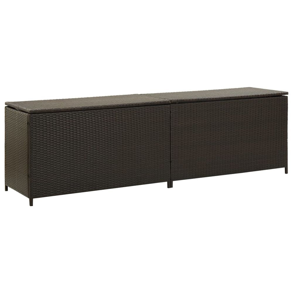 Garden Storage Box Poly Rattan - anydaydirect