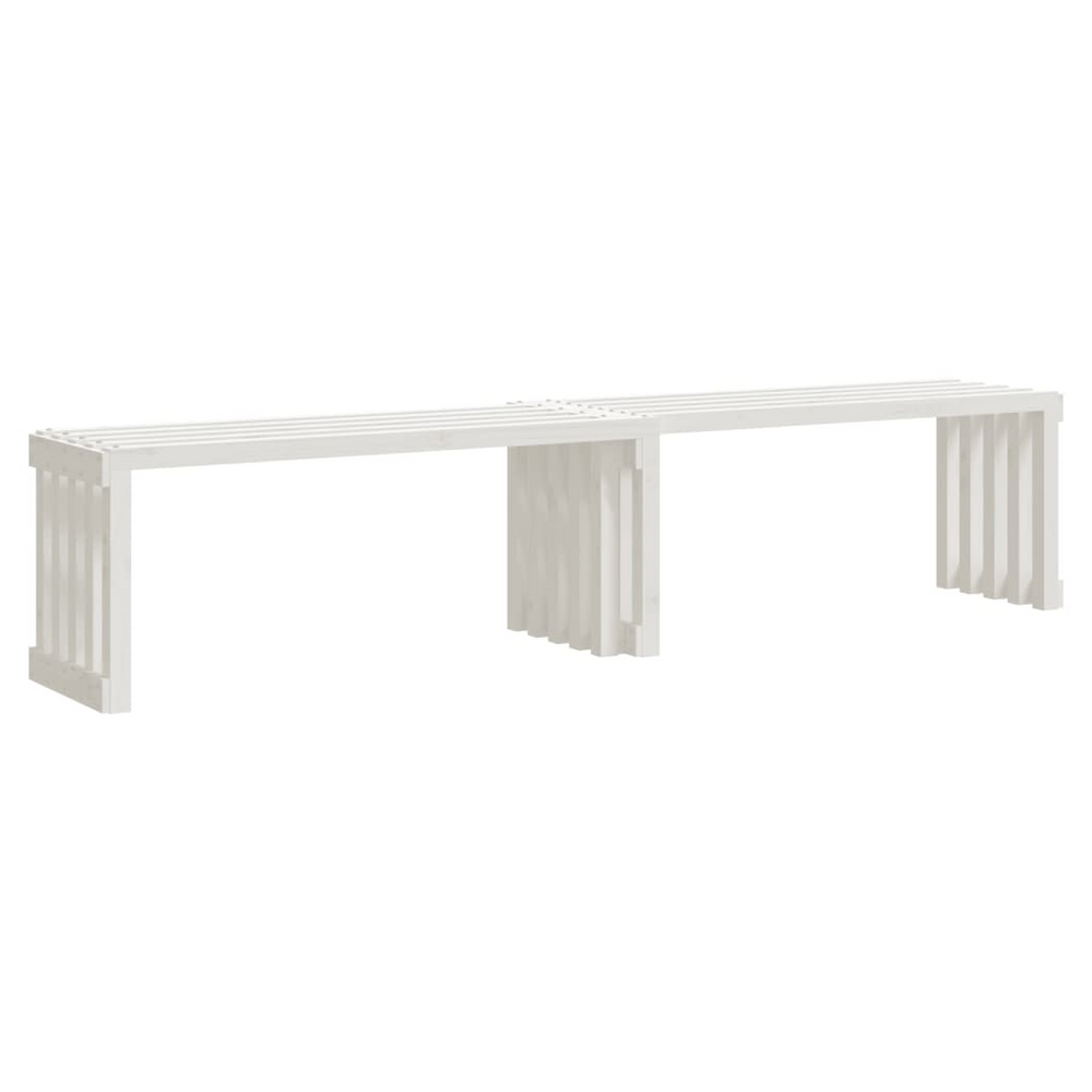 vidaXL Garden Table Extendable White 212.5x40.5x45 cm Solid Wood Pine - anydaydirect